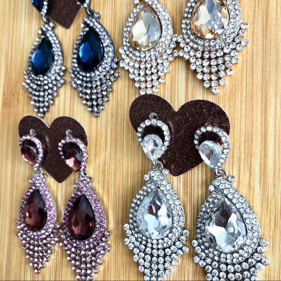 Set of 4 Bridal Earrings - Picture 2 of 5